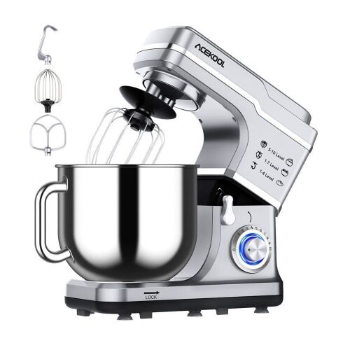 Acekool 7.5 Quart 10 Speeds Tilt-Head Stand Mixer - Lot 515