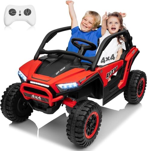  24V 2 Seater 4x4 Off-Road UTV Ride On Toy w/ 3-Speed Remote Control, 4WD Powerful Motors, 18" Large Seat, Bluetooth, MP3, Lights - Lot 89
