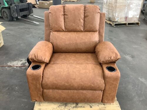 Rocking Swivel Power Recliner - Seat Massage Doesn't Work d/t Damaged Plug  - Lot 24