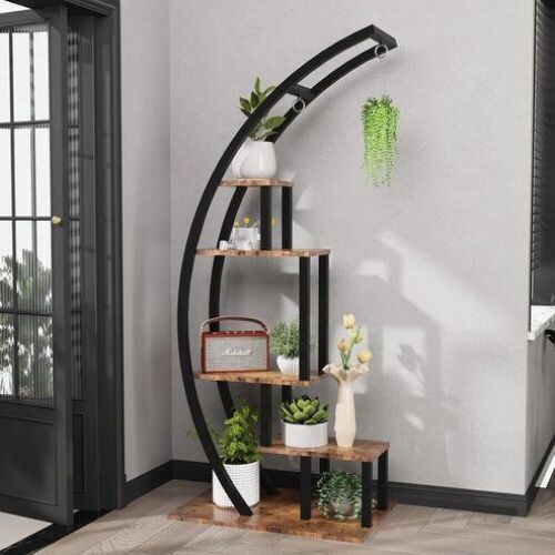 GARVEE 5 Tier Half Moon Indoor Plant Stand - Lot 624