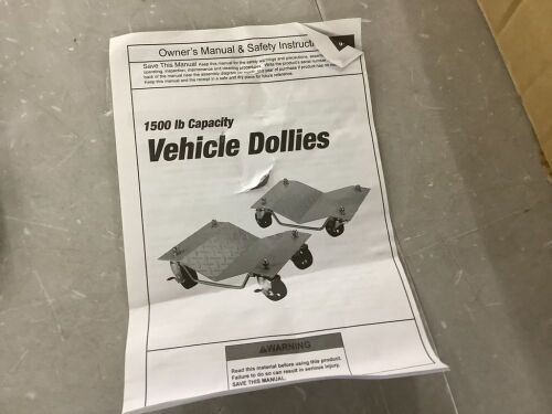 1500lb Capacity Vehicle Dollies  - Lot 710