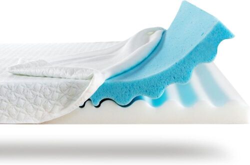  4 Inch Memory Foam Mattress Topper with Removable & Washable Cover, Queen  - Lot 154
