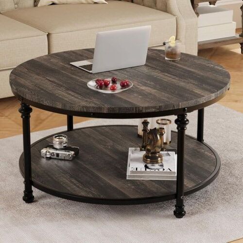 GARVEE Rustic Round Coffee Table - Lot 161