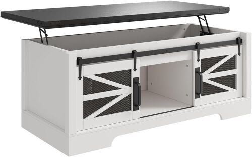  47.2" Multifunction Lift Convertible Top Coffee Table with Storage - Lot 129