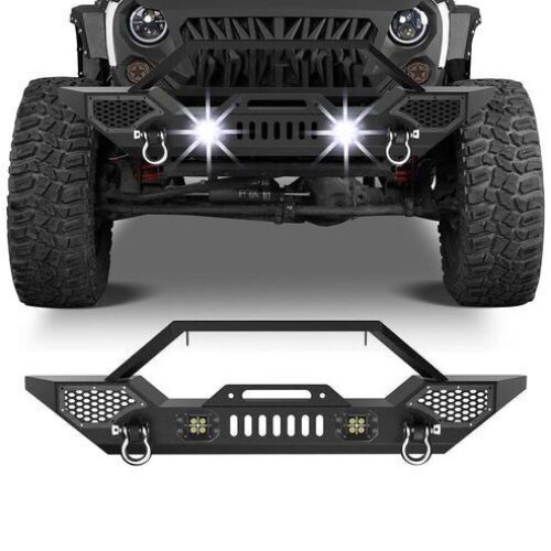 Rock Crawler Off Road Full Width Bumper with Winch Plate Mounting & 2 x D-Rings for 07-18 Jeep Wrangler JK - Lot 213