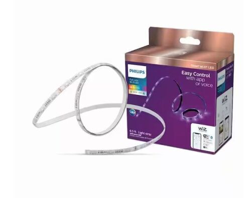 Philips 6.6 ft. Smart Plug-in Color and Tunable White Dimmable Wi-Fi Wiz Connected Strip Light - Lot 339