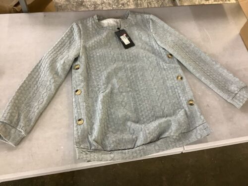 Maternity Nursing Pullover Sweater Double Split with Buttons, Medium  - Lot 179