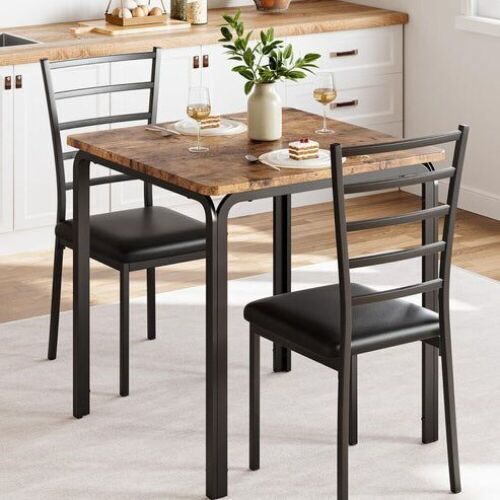 GARVEE Small Square Dining Table Set for 2 - Lot 298