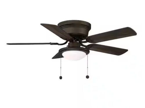 Hugger 44 in. LED Indoor Oil-rubbed Bronze Ceiling Fan with Light Kit - Lot 398JF
