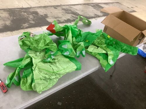 Lot of (2) Dino & (1) Snake Blow Up Toys - Lot 582