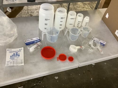 Learning Resources Liquid Measuring Set - Missing Some Lids, Damaged Pieces  - Lot 369