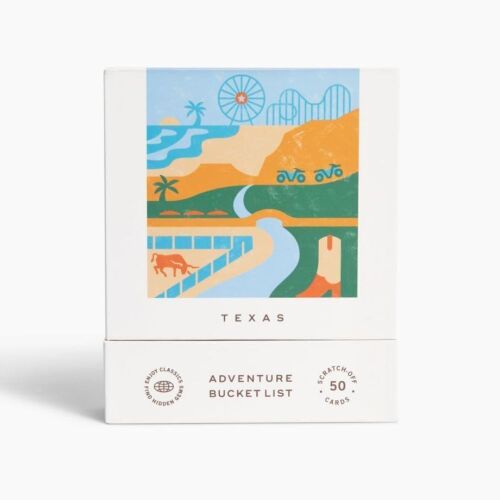 Texas Adventure Bucket List: 50 Scratch-Off Cards for Outdoor Activities, Tourist Attractions, and Road Trips - Lot 469