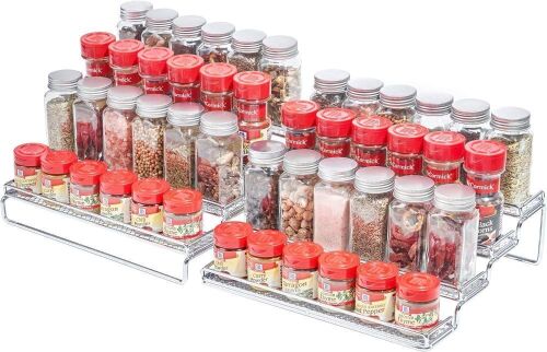 MEIQIHOME 4 Tier Expandable Spice Rack Organizer - Lot 474