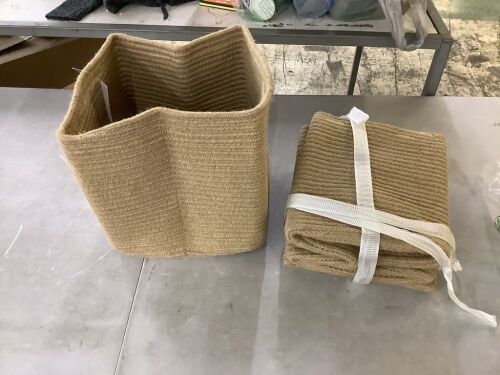 11" Jute Storage Bins, 3 Pack  - Lot 564