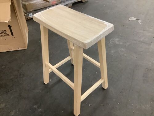International Concepts 24 in. Unfinished Wood Bar Stool - Lot 225JF