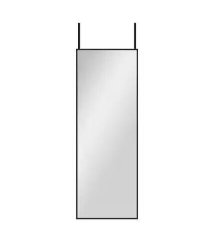 16 in. W x 44 in. H Black Framed Full-Length Door Hanging Wall Mounted Mirror  - Lot 402JF