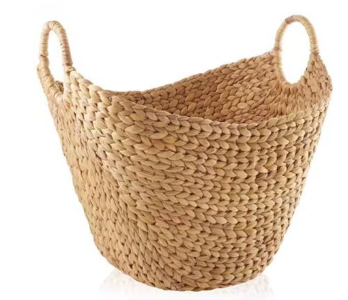 Casafield Brown Natural 18 in. x 20 in. Large Wicker Water Hyacinth Basket - Lot 411JF