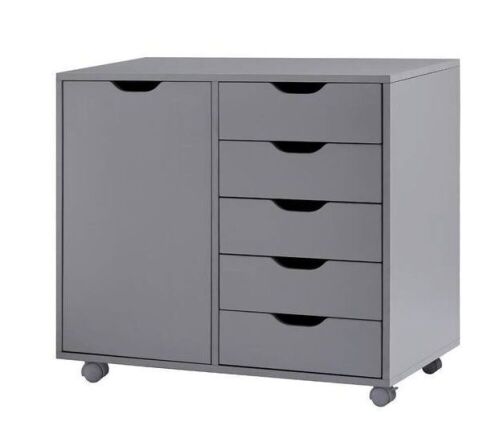 5-Drawer Office Storage Cabinet with Shelves - Lot 67JF