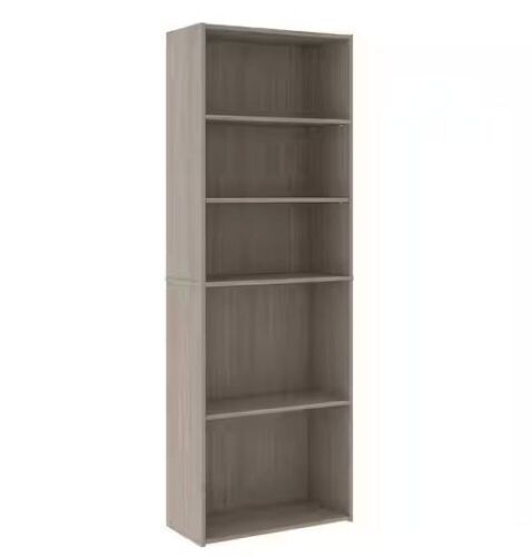 SAUDER Beginnings 71.181 in. Silver Sycamore 5-Shelf Standard Style Bookcase - Lot 237JF