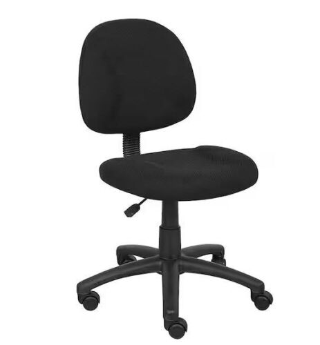 BOSS Office Products HomePRO 25 in. Wide Black Armless Task Chair - Lot 208JF