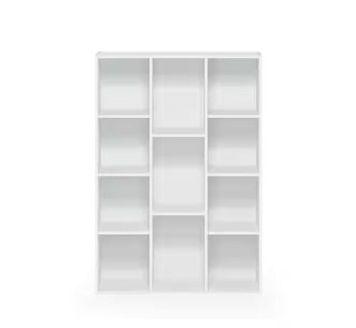 Furinno White 11-Cube Reversible Open Shelf Bookcase - Lot 209JF
