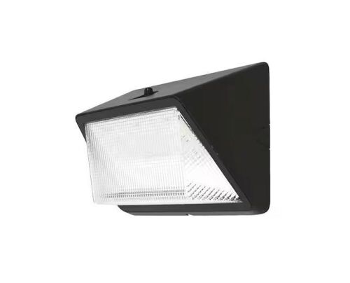 Commercial Electric 675W Equivalent Integrated LED Bronze Outdoor Commercial Refractor Wall Pack Light, 10,000 Lumens, 4000K, Dusk-to-Dawn - Lot 434JF