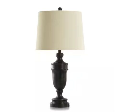 StyleCraft 29.75 in. Dark Bronze, Cream Urn Task and Reading Table Lamp - Lot 513JF