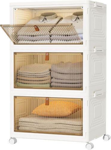 Stackable Storage Bins with 1 Lid  - Lot 528