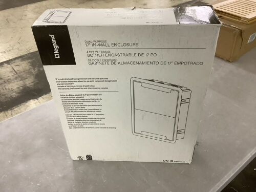 Legrand OnQ 17 Inch In-Wall Recessed Media Enclosure, Electrical Box - Lot 645