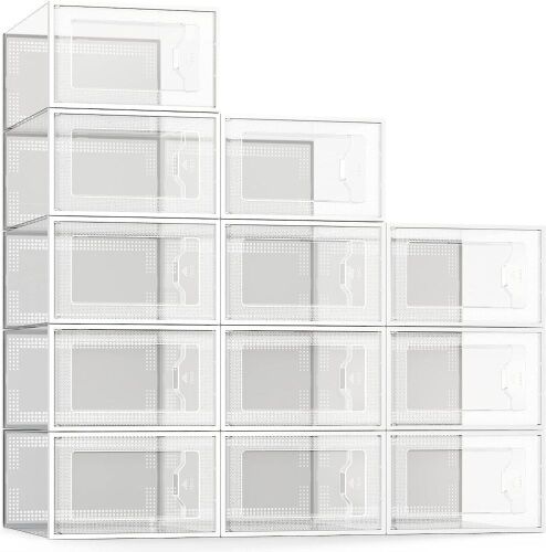 SEE SPRING X-Large Shoe Storage Box Fit Size 11, 12 Pack  - Lot 691