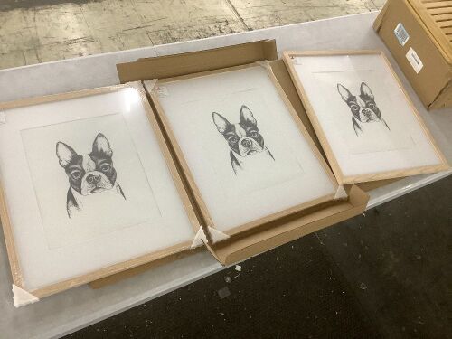 Solid Wood Picture Frame 16" x 20", 3 Pack - 1 Frame Cut  - Lot 694