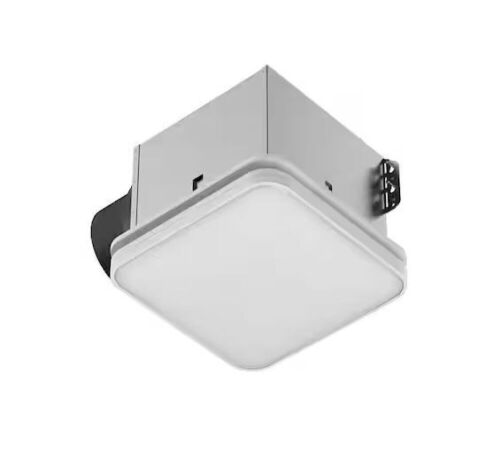 Commercial Electric 130 /160 CFM Ceiling Mount Room Side Installation Square Bathroom Exhaust Fan with Night Light and Humidity Sensor - Lot 39JF