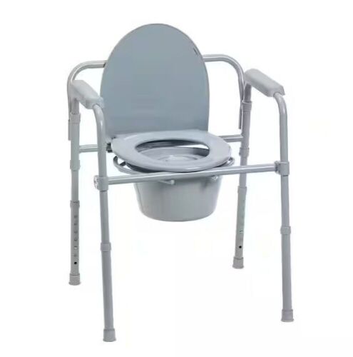 Drive Medical Folding Steel Bedside Commode - Lot 705JF