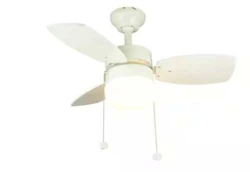 Triplicity 30 in. Indoor White Ceiling Fan with Light - Lot 809JF