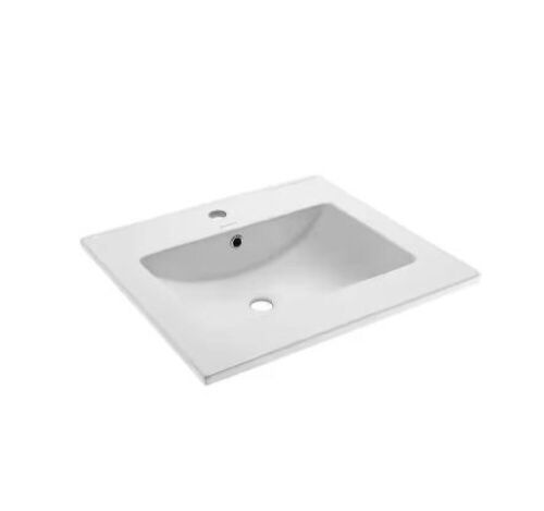 Swiss Madison 24 in. Ceramic Single Faucet Hole Vanity Top in White with White Basin - Lot 797JF