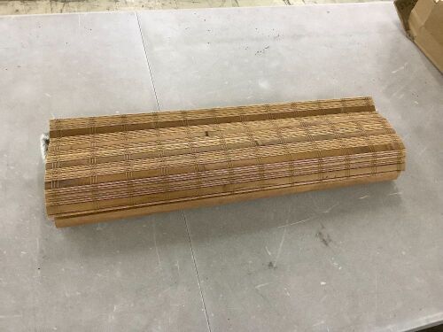 Cordless Bamboo Roman Shades 23" x 64"  - Lot 724