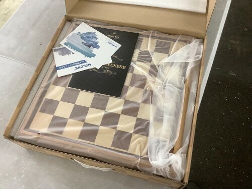 Wooden Chess & Checkers Game   - Lot 734