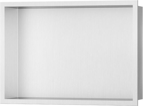 Qeke Stainless Steel Recessed Shower Niche Ready for Tile 18"x12", Brushed Nickel - Lot 737