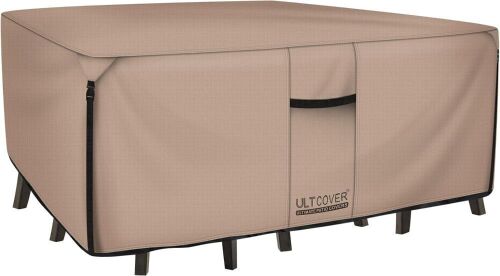  ULTCOVER Rectangular Patio Heavy Duty Table Cover, 111L x 74W x 28H inch  - Lot 751