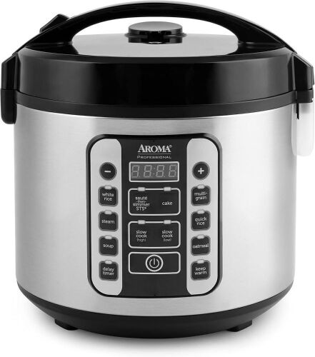 AROMA Professional 5Qt. Digital Rice Cooker, Steamer, and Slow Cooker Pot  - Lot 752