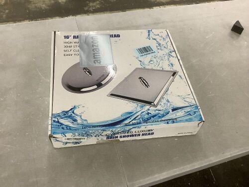 16" Rain Shower Head, Black - Lot 772