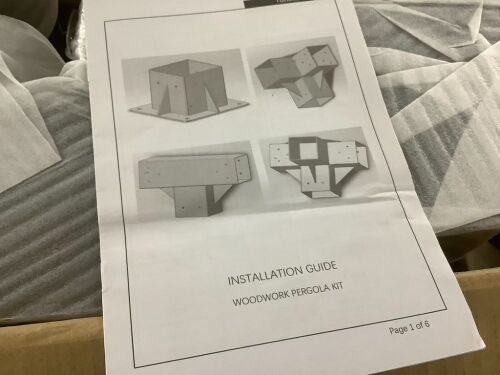 Woodwork Pergola Kit  - Lot 795