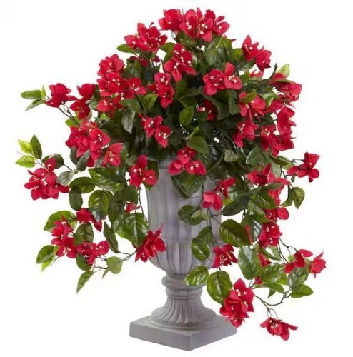 Nearly Natural Artificial Bougainvillea with Urn UV Resistant, Indoor/Outdoor  - Lot 837JF