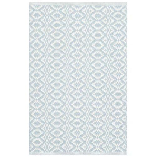 SAFAVIEH Montauk Ivory/Light Blue Doormat 3 ft. x 4 ft. Solid Area Rug - Lot 838JF
