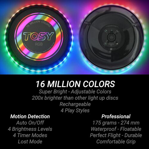 TOSY Flying Disc - 16 Million Color RGB - Lot 816