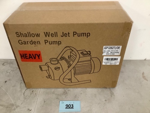 Shallow Well Jet Garden Pump - Lot 903