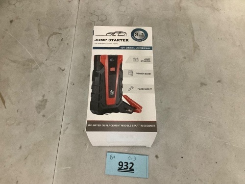 3in1 Jump Starter - Lot 932