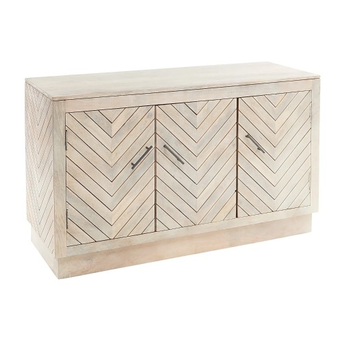 Pier1 Elwood Whitewash 3-Door Cabinet. Appears New - Lot 38