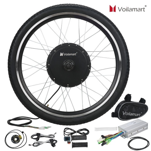 Voilamart 26" 1000W Electric Bicycle Conversion Kit Front Motor Wheel E Bike Cycling Hub Motor. New - Lot 62