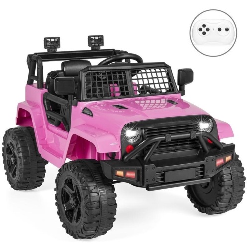 12V Kids Ride-On Truck Car w/ Parent Remote Control, Spring Suspension. Pink. Appears New - Lot 65